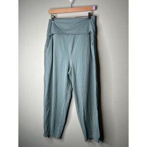 Lululemon Align High Rise Ribbed Waist Crop Tidewater Teal Joggers Women's 10